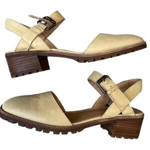 Women’s Madewell strappy mules NWOT 7.5 light tan‎ leather